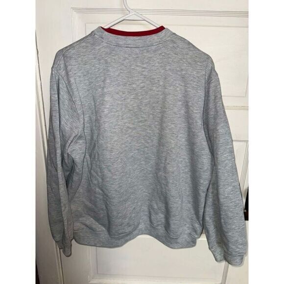 Vintage Classic Elements Gray Holiday Sweatshirt with Poinsettia Embroidery XL - Picture 2 of 4